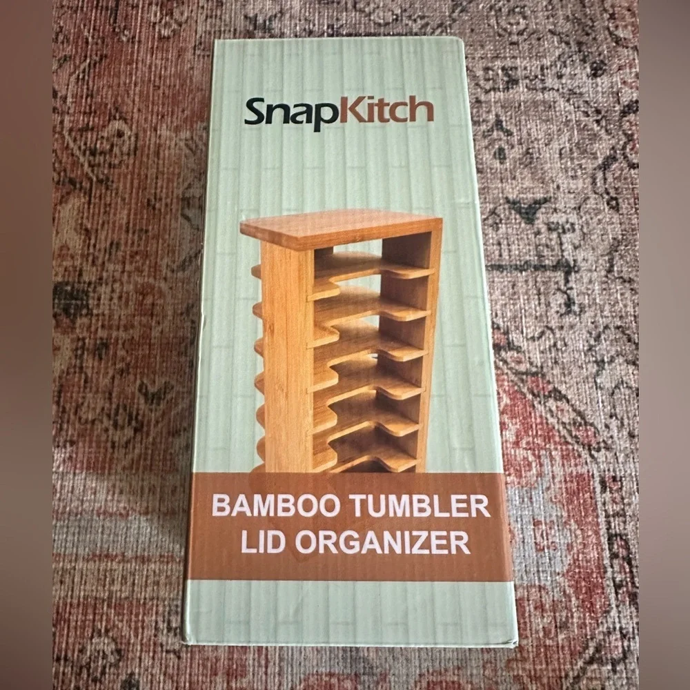🆕 SNAPKITCH Bamboo Tumbler Lid Organizer